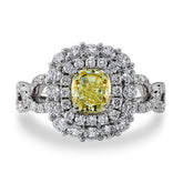 Yellow & White Diamond Engagement Ring - Dracakis Jewellers